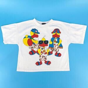 80s kids beach duck t shirt 1980s vintage